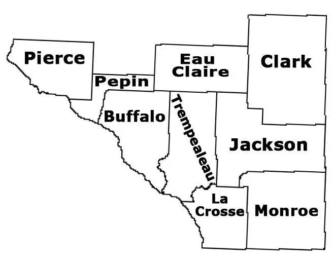 West Central Wisconsin Map